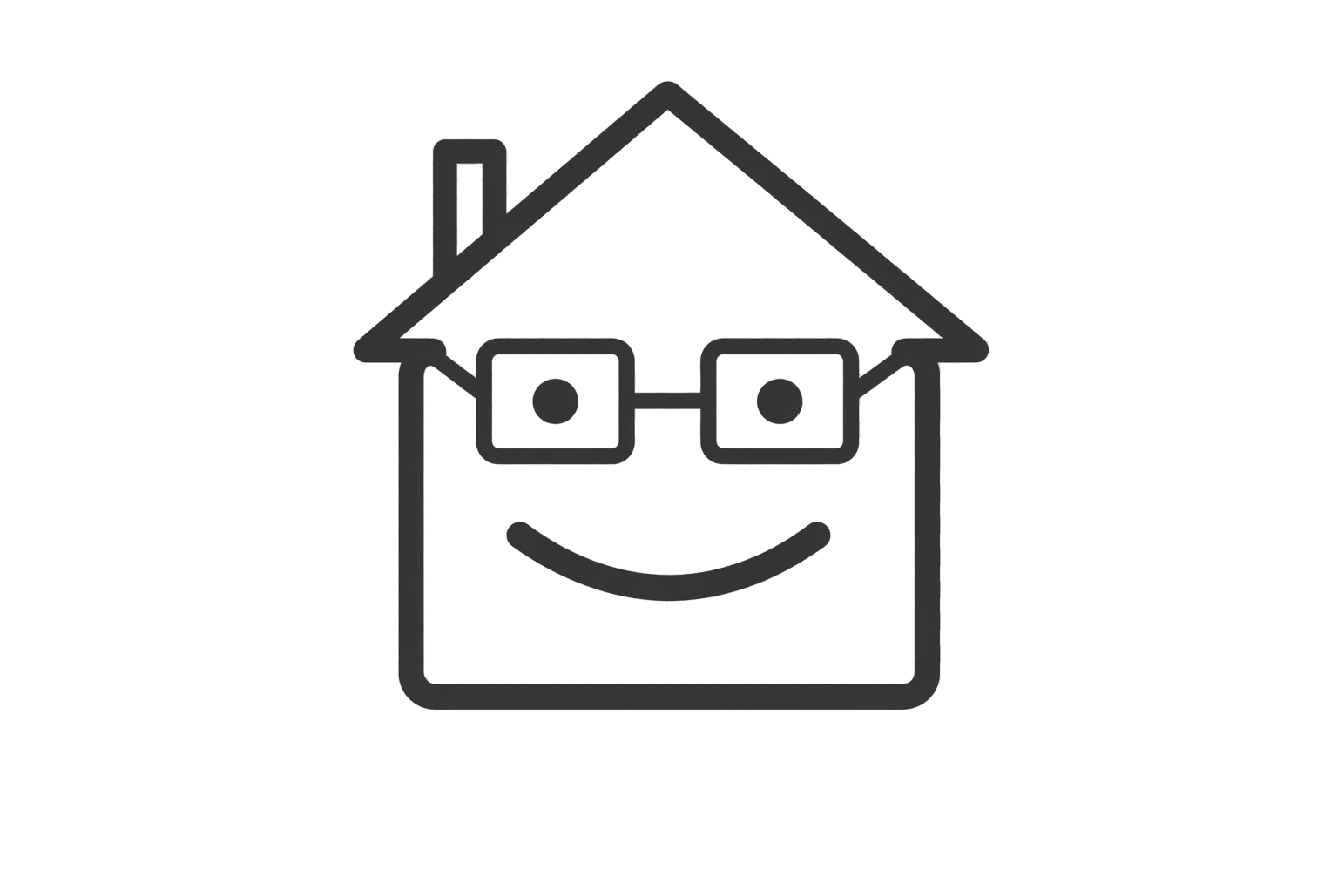 NextDoor Tech Logo, House with Glasses Icon